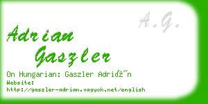 adrian gaszler business card